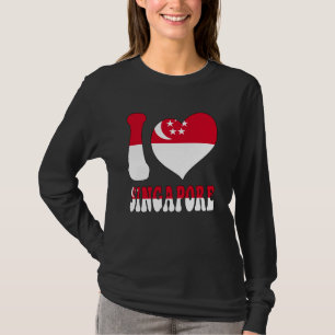 Camiseta Orgullosa de ser singapurense, me encanta escuchar