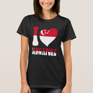 Camiseta Orgullosa de ser singapurense, me encanta escuchar