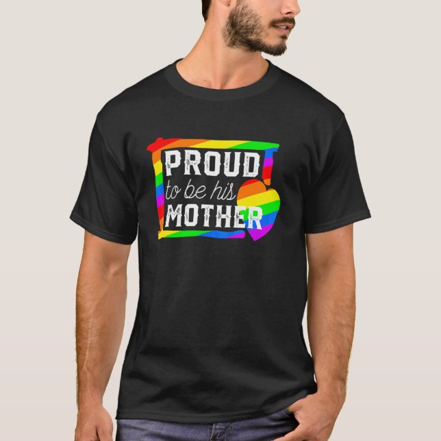 Camiseta Orgullosa de ser su madre, gay, orgullo lgbt, feli (Anverso)