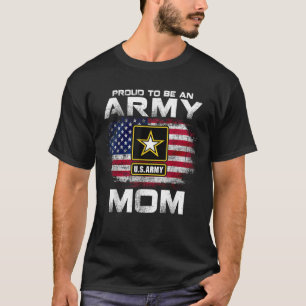 Camiseta Orgullosa De Ser Una Mamá Del Ejército Con Un Rega
