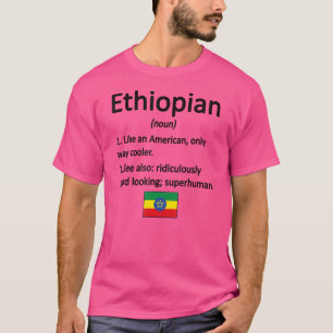 Camiseta Orgullosa definición etíope bandera etíope