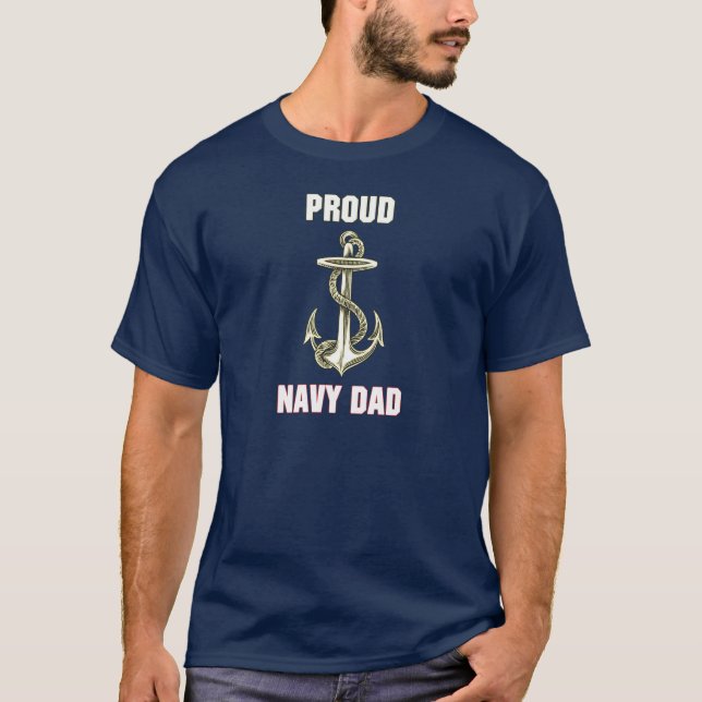 Camiseta orgullosa del papá de la marina de guerra (Anverso)