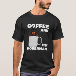 Camiseta Orgullosa Dobie Mom Dad Doberman Mug Un Café Y Mi