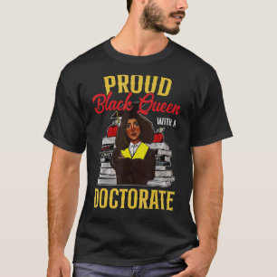Camiseta Orgullosa Doctorado en Reina Negra Phd Gradua 2022
