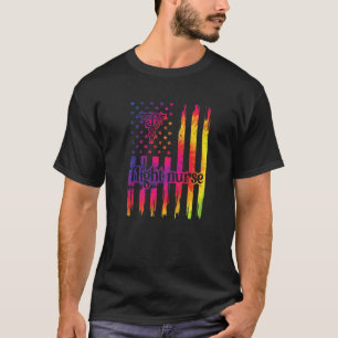 Camiseta Orgullosa enfermera de vuelo bandera de EE. UU. en
