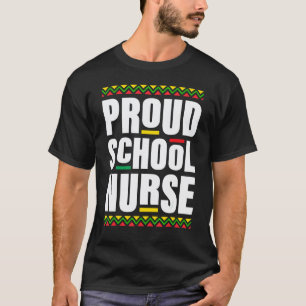 Camiseta Orgullosa enfermera escolar Orgullo afroamericano
