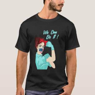 Camiseta Orgullosa Enfermera Podemos Hacerlo Usa Bandera Má