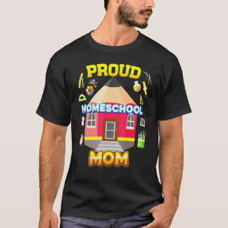 Camiseta Orgullosa Escuela De Hogar Mamá Papá Mamá Familia