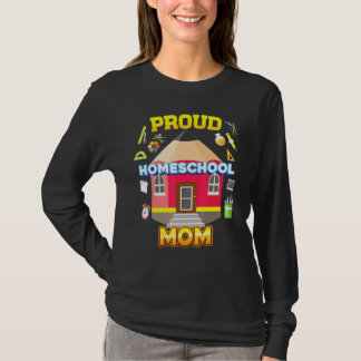 Camiseta Orgullosa Escuela De Hogar Mamá Papá Mamá Familia