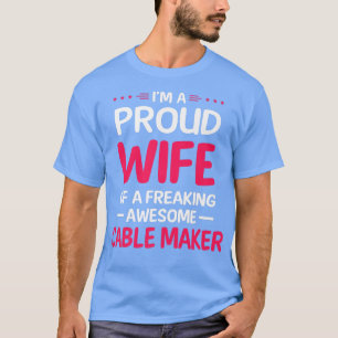Camiseta Orgullosa Esposa De Impresionante HOMBRO DE CABLES