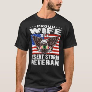 Camiseta  Orgullosa Esposa De Tormenta Del Desierto, Vetera