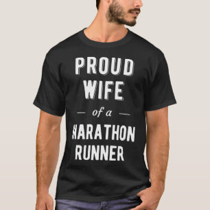 Camiseta Orgullosa esposa de un corredor de maratón
