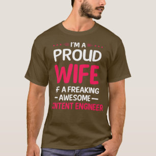 Camiseta Orgullosa Esposa De Un Fabuloso INGENIERO DE CONTE