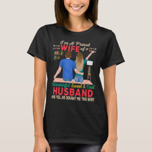 Camiseta Orgullosa Esposa De Un Maravilloso Dulce Y Marido 