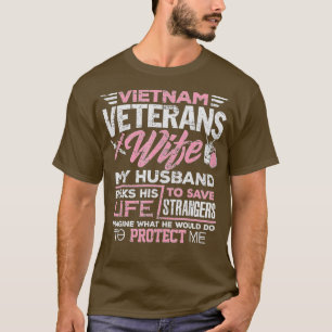 Camiseta Orgullosa Esposa De Un Veterano Vietnamita