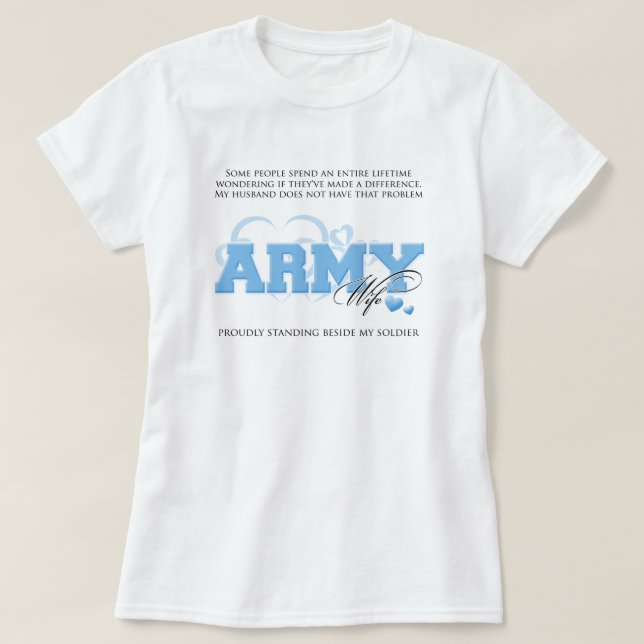 Camiseta Orgullosa esposa del EJÉRCITO (Diseño del anverso)