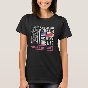 Camiseta Orgullosa esposa del ejército no solamente soldado