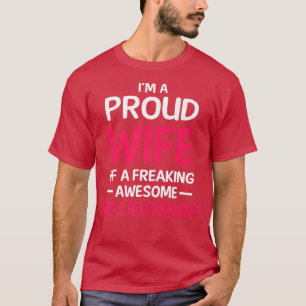 Camiseta Orgullosa Esposa Del Impresionante 2º LIEUTENENTE