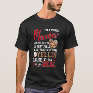 Camiseta Orgullosa familia de béisbol Mawmaw