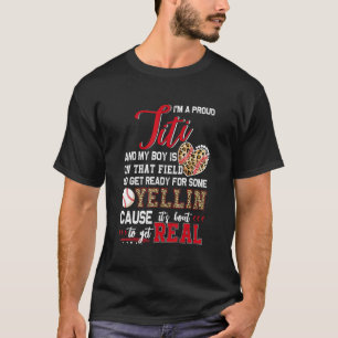 Camiseta Orgullosa familia de béisbol Titi que juega 1
