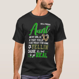 Camiseta Orgullosa familia de fútbol de la tía Soccer