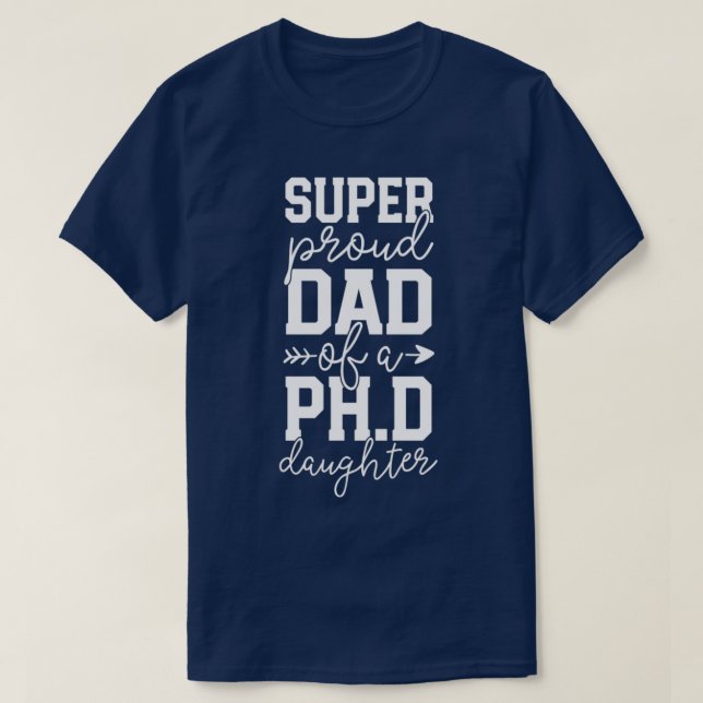 Camiseta Orgullosa familia de graduados de doctorado de pap (Diseño del anverso)