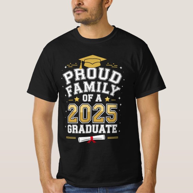 Camiseta Orgullosa Familia De Una Graduación De 2025 (Anverso)