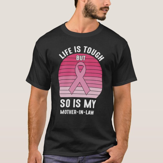 Camiseta Orgullosa familia, guerrera del cáncer de mama, su (Anverso)