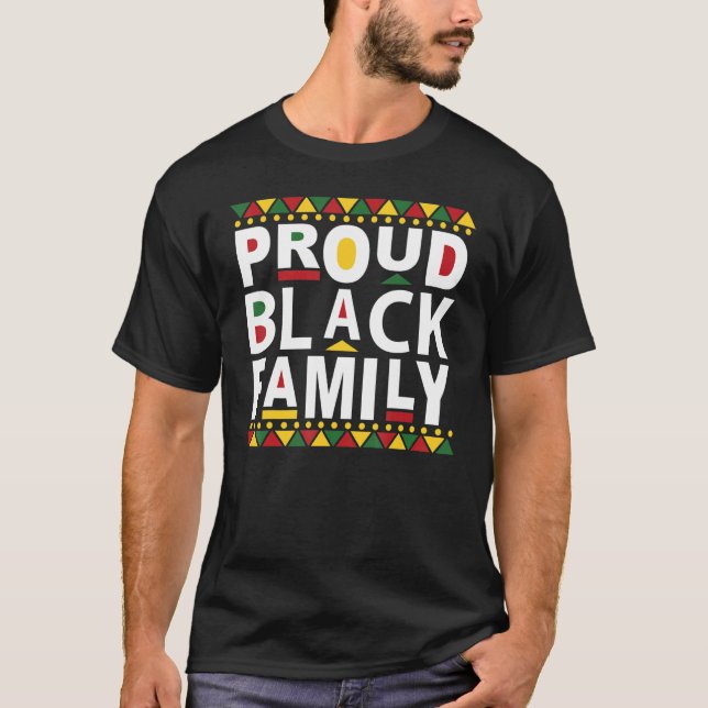 Camiseta Orgullosa familia negra de grupo de reunión de par (Anverso)
