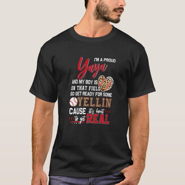Camiseta Orgullosa Familia Yaya Baseball (Anverso)