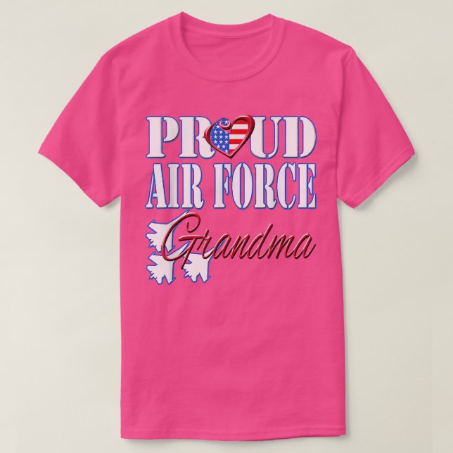 Camiseta Orgullosa Fuerza Aérea Abuela Estadounidense Mujer (Diseño del anverso)