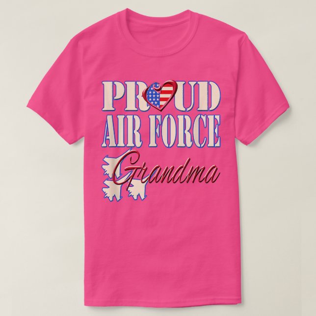 Camiseta Orgullosa Fuerza Aérea Abuela Mujeres militares de (Diseño del anverso)