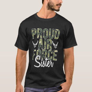 Camiseta Orgullosa Fuerza Aérea Hermana del Ejército Milita