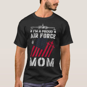 Camiseta Orgullosa Fuerza Aérea Mamá Fuerza Aérea Militar E