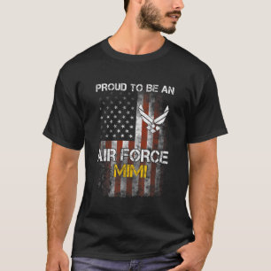 Camiseta Orgullosa Fuerza Aérea Mimi Funny Bandera Estadoun