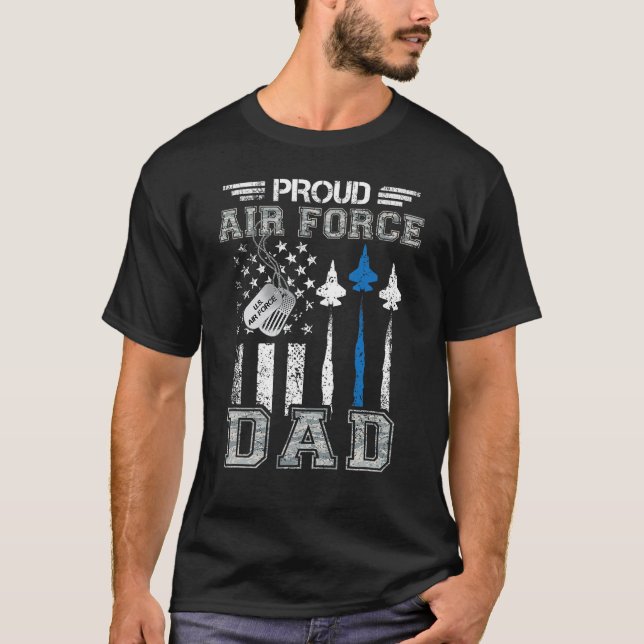 Camiseta Orgullosa Fuerza Aérea Papá (Anverso)