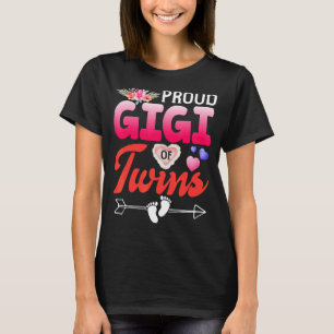 Camiseta Orgullosa Gigi de la abuela floral melliza feliz d