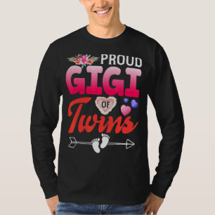 Camiseta Orgullosa Gigi de la abuela floral melliza feliz d