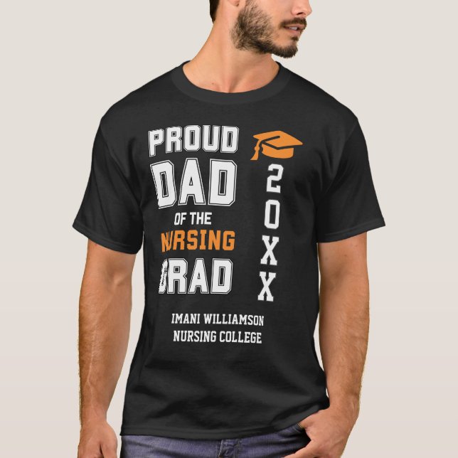 Camiseta Orgullosa graduación del Día del Padre en ENFERMER (Anverso)