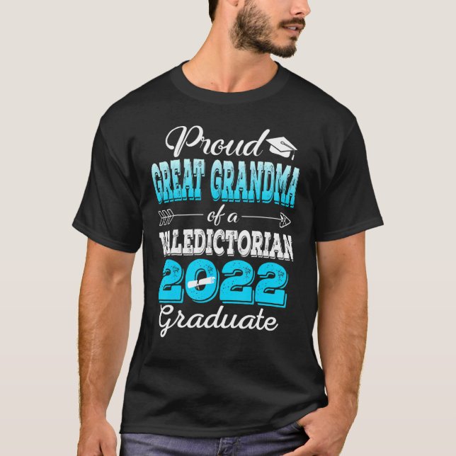 Camiseta Orgullosa Gran Abuela 2022 Clase Valedictorian 202 (Anverso)