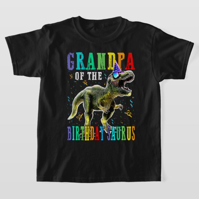 Camiseta Orgullosa GRANDPA Del Cumpleaños Dinosaurio Saurus (Distribución)