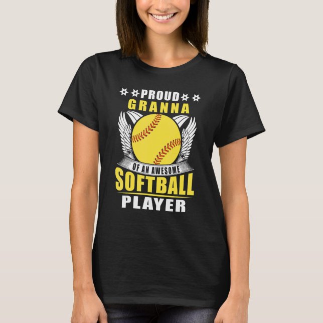 Camiseta Orgullosa Granna De Un Impresionante Softball (Anverso)