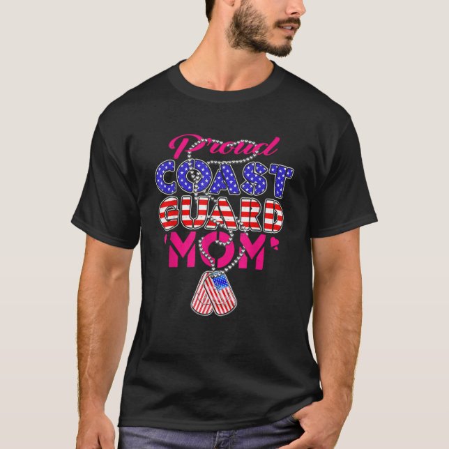 Camiseta Orgullosa guardia costera de EE.UU., madre de perr (Anverso)
