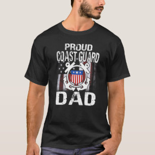 Camiseta Orgullosa Guardia Costera Papá Tee Veterano De La