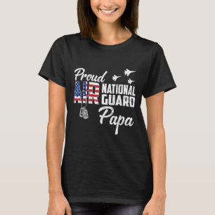 Camiseta Orgullosa Guardia Nacional Aérea Papá Bandera Fami