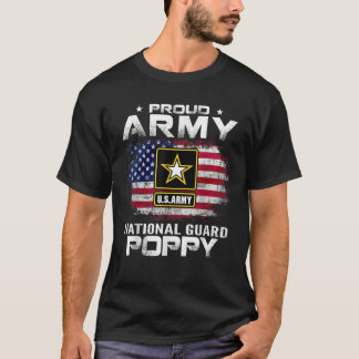 Camiseta Orgullosa Guardia Nacional Del Ejército Con Bander