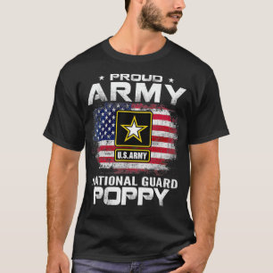 Camiseta Orgullosa Guardia Nacional Del Ejército Con Bander