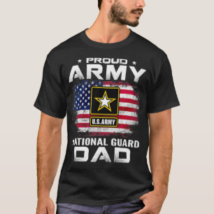 Camiseta Orgullosa Guardia Nacional Papá Con Bandera Estado