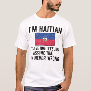 Camiseta Orgullosa herencia haitiana Haití remonta la bande