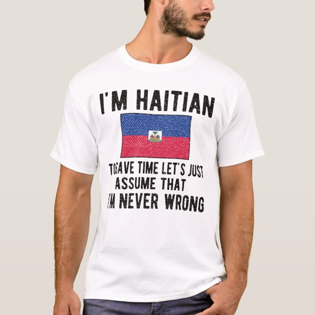 Camiseta Orgullosa herencia haitiana Haití remonta la bande (Anverso)